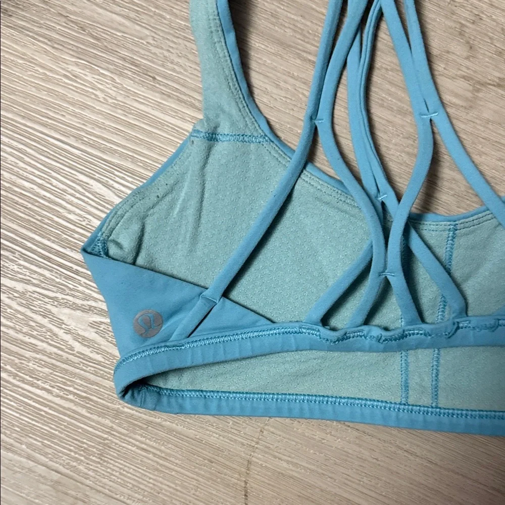 lululemon athletica Free to be Zen Strappy Teal Sports Bra
